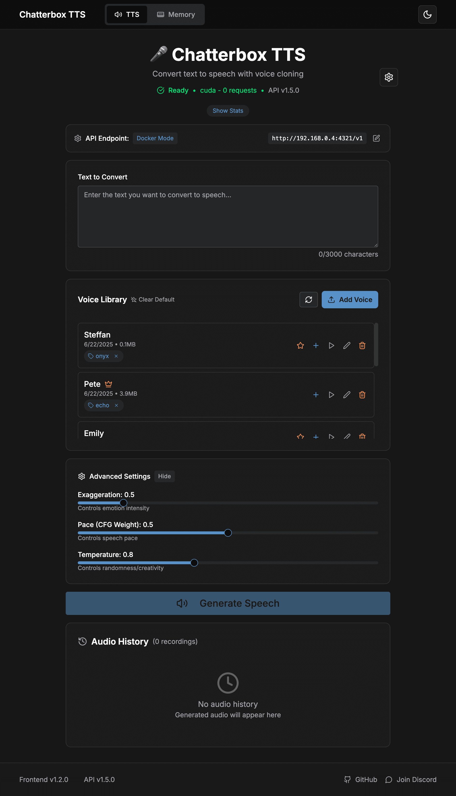 Chatterbox TTS API interface